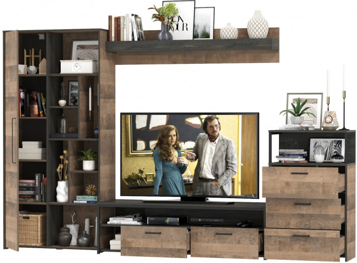 Трувор Гостиная 089, дуб гранж песочный/интра