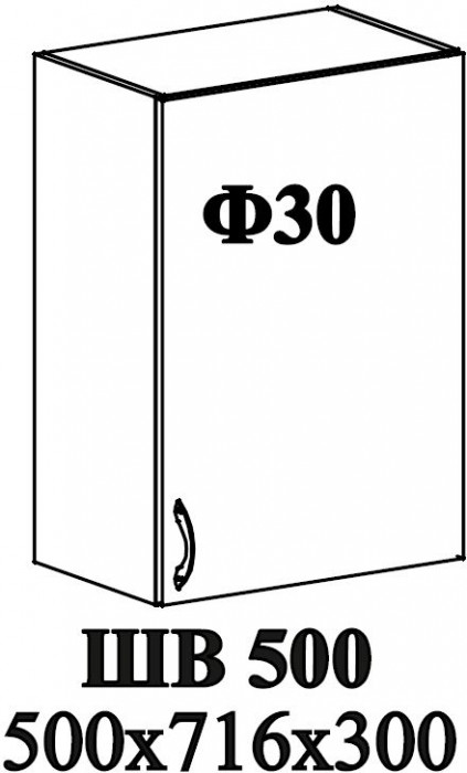 Ф-30 Катрин (ШВ 500, ШН 500, ШНМ 500) МДФ софт графит