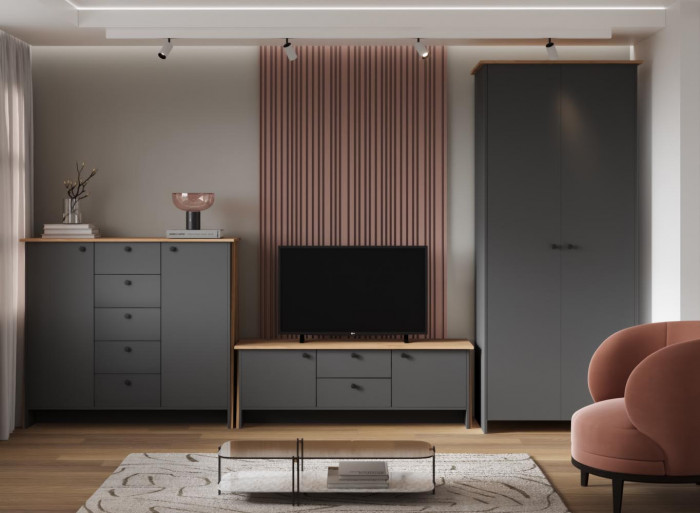 Тумба для ТВ Теодора, Графит