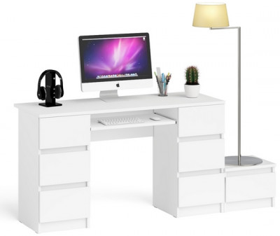 Мори компьютерный стол МС-2 + Тумба ТМП400.1, белый