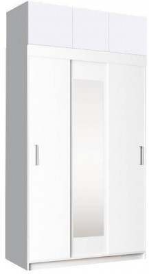 Шкаф-купе с антресолью, Белый