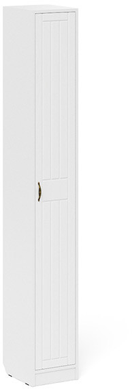 Прихожая П-6-350 Пенал, цвет белая шагрень/фасады МДФ белое дерево фрезеровка прованс, ШхГхВ 30х35х210 см., универсальная сборка