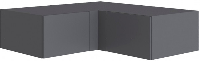 Антресоль Мадрид угол прямой 300 графит серый