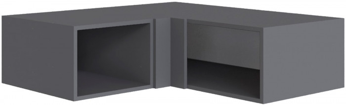 Антресоль Мадрид угол прямой 300 графит серый