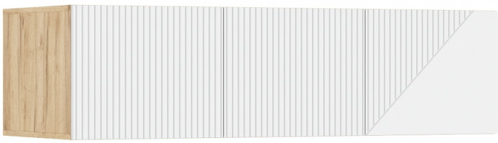 Антресоль к шкафу Ирис (1350), Крафт золотой/Браш графит