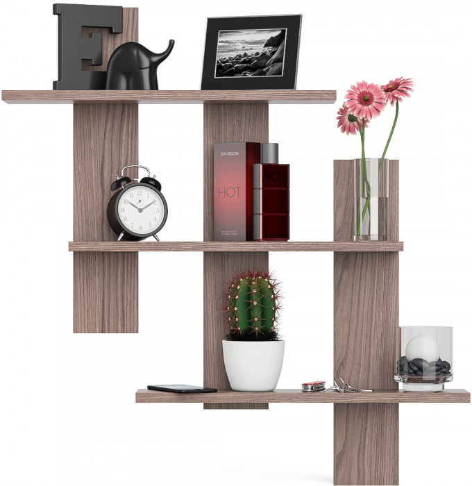 Полка СВК-5, цвет ясень шимо тёмный, ШхГхВ 84х13,6х88 см.