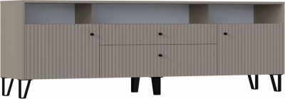 Оливия Тумба ТВ (Шарли мокко, Глиняный серый)