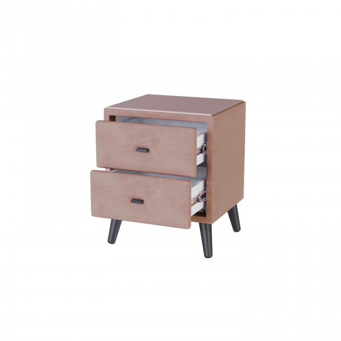 Тумба прикроватная интерьерная Пай пыльная роза/мдф пудра
