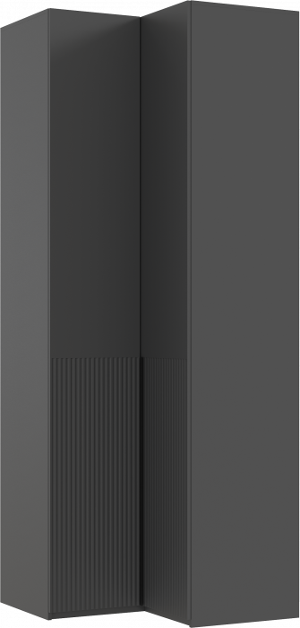 Марвэл Шкаф угловой, Графит/Браш графит