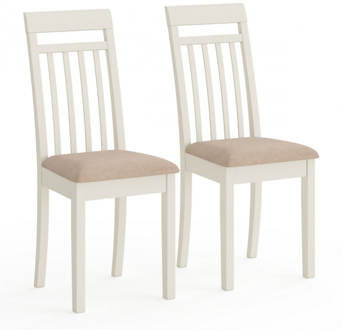 Два стула Мебель--24 Гольф-11 разборных, цвет слоновая кость, обивка ткань велюр бежевый 05, ШхГхВ 40х40х100 см., от пола до верха сиденья 47 см.