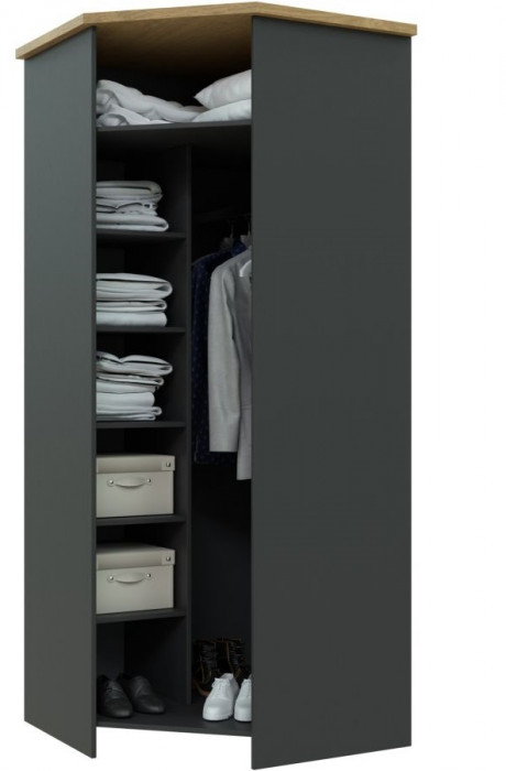 Модульная подростковая комната "Скандинавия" - Антрацит/Дуб наварра