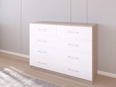 Комод 04/23 120х40х90 Кастелло Серый/Белый