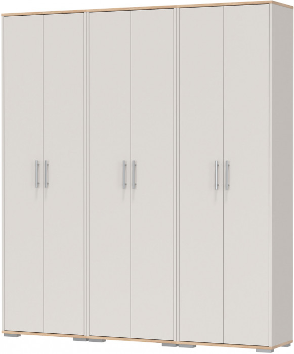 Три шкафа для одежды Домино 2-3430дкз/к.с, дуб крафт золотой/кашемир серый