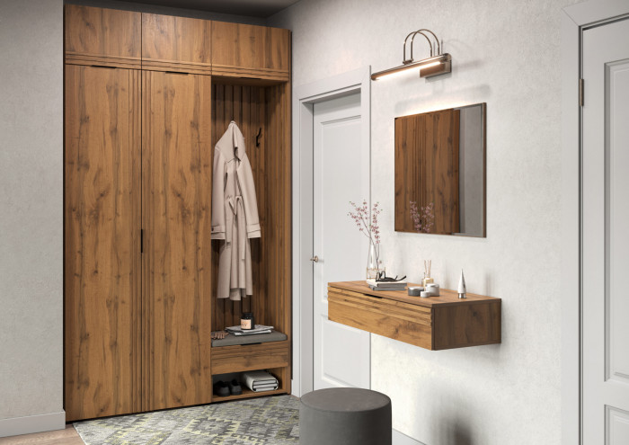 Прихожая Нао, набор №7, Дуб вотан, Simple 27