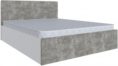 Кровать 160х200 Мадрид с настилом ДСП (МД-1), Белый/Ателье светлое