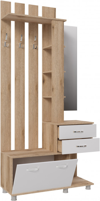 Модульная прихожая Микс-Арт, Дуб делано/Белый