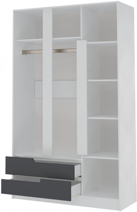 Модульная спальня Гавана, набор 2, Белый/Графит серый