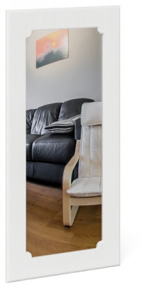 Прихожая П-6 Зеркало, МДФ белое дерево фрезеровка ромб