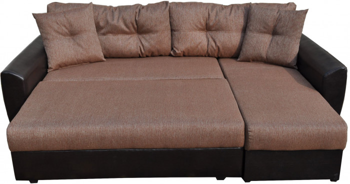 Диван УГЛОВОЙ Амстердам рогожка коричневая 160