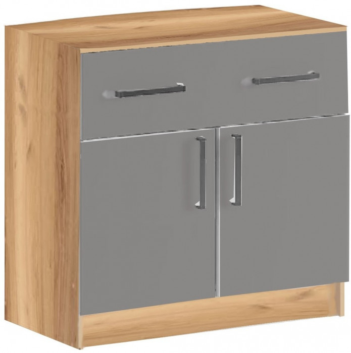 Бася Комод 1 ящик 2 двери (Белый)