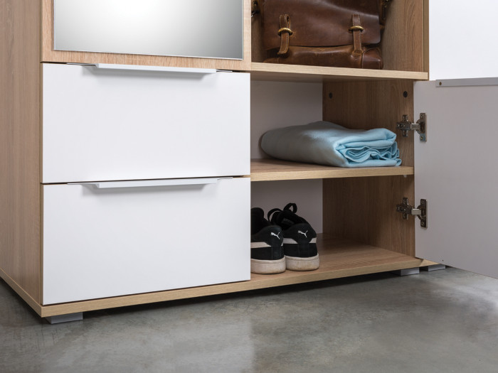 Куба Прихожая 14, дуб сонома/белый премиум