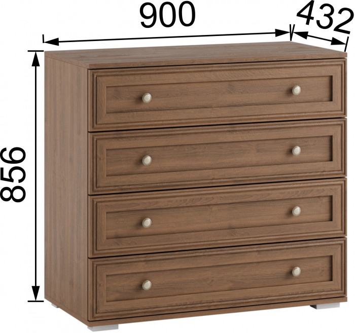 Модульная спальня Ричард, набор 3, Орех донской