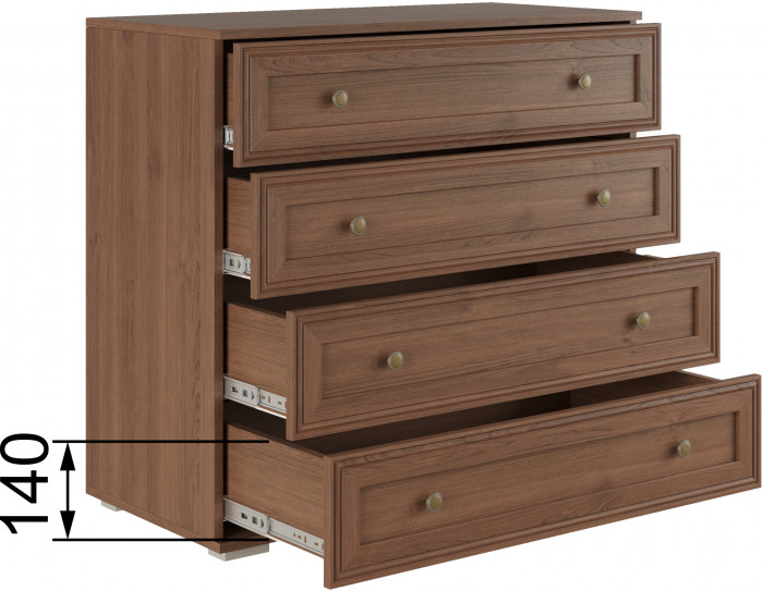 Модульная спальня Ричард, набор 3, Орех донской