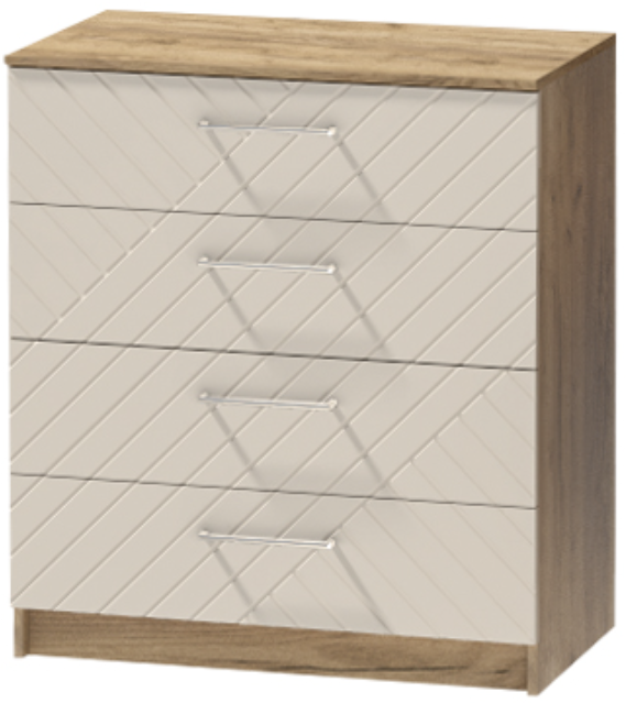 Комод №1 "Иннэс-7", Крафт золотой/Тирамису матовый