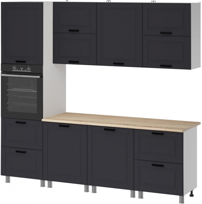 МК Аленушка 2,4м Астра Сталь,скоба черный,сонома