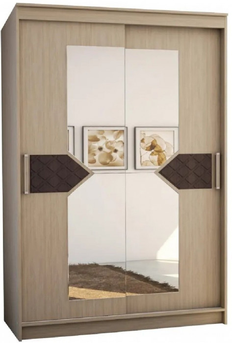 Николь Шкаф-купе 2 (Венге / Лиственница светлая)