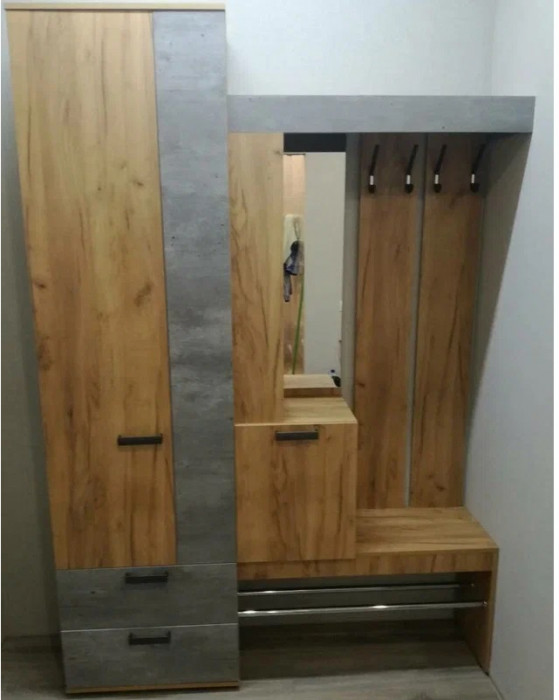 Прихожая Трамп, крафт/бетон