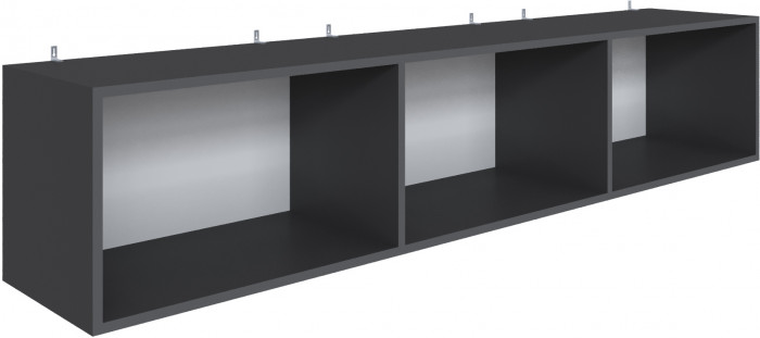Полка навесная Мадрид ПН-3 (1,8) графит серый