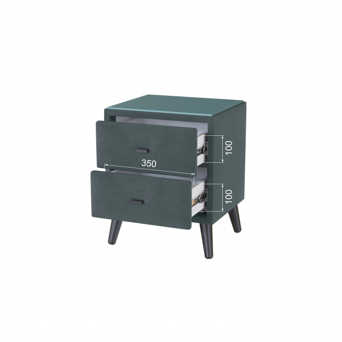 Тумба прикроватная интерьерная Пай серый/мдф бриз