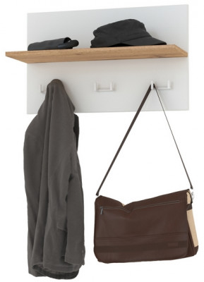 Октава 15.14.01 Вешалка, белый шагрень/дуб крафт золотой