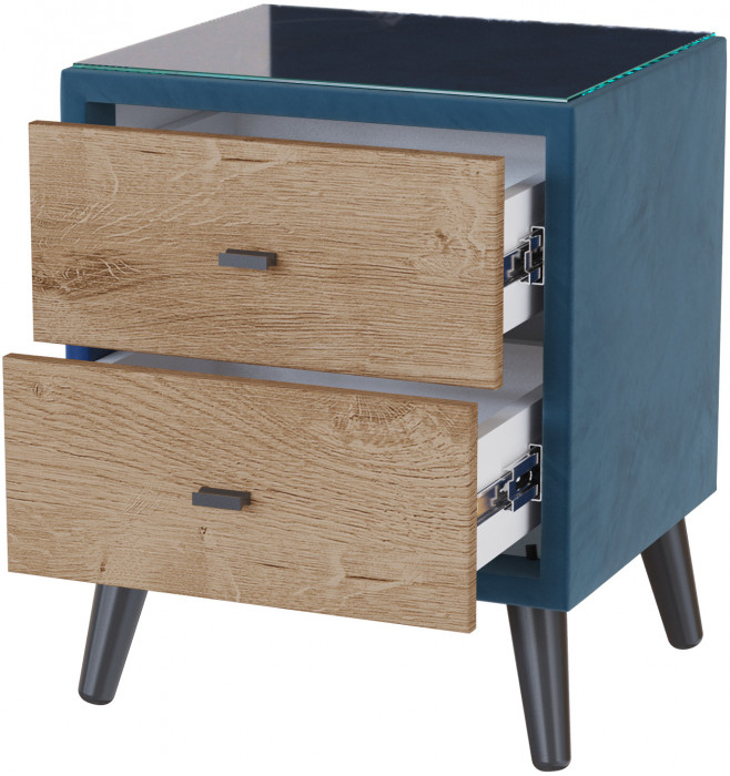 Тумба прикроватная интерьерная Ланс атлантида/мдф дуб канадский