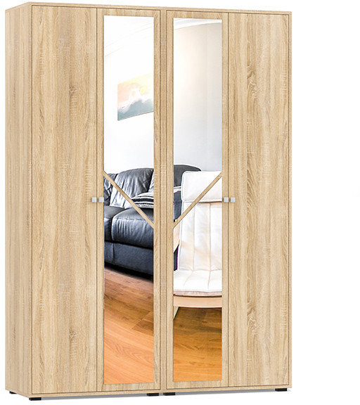 Камелия Шкаф 4-х створчатый, дуб сонома