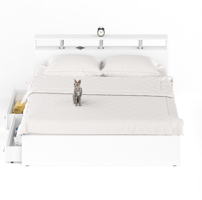 Камелия Кровать с ящиками 1800, белый