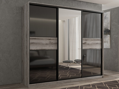 Шкаф-купе Кааппи 9 Эвок Окаменелый 270х45х230 см