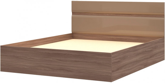 Вегас Кровать 1,6 (1652*900*2032) шимо темн/кофе с молоком