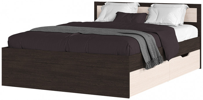 ГАРМОНИЯ КР 605 кровать с ящиками (1,452х0,78х2,032) венге/белфорт