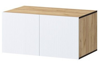 Антресоль Бастион ЛДСП 0,8 (Крафт золотой / Белый древесный)