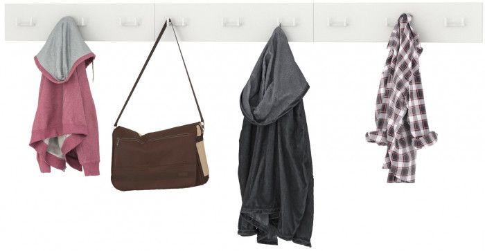 Октава 15.14.02 Вешалка + 15.14.02 Вешалка + 15.14.02 Вешалка, белый шагрень