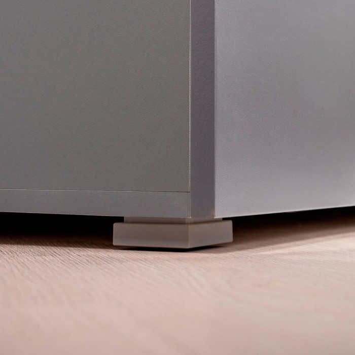 Октава Прихожая 52, цвет белый шагрень/серый графит/дуб крафт золотой/фасады МДФ белый шагрень/серый графит, ШхГхВ 162х35,4х197,6 см., ун. сборка