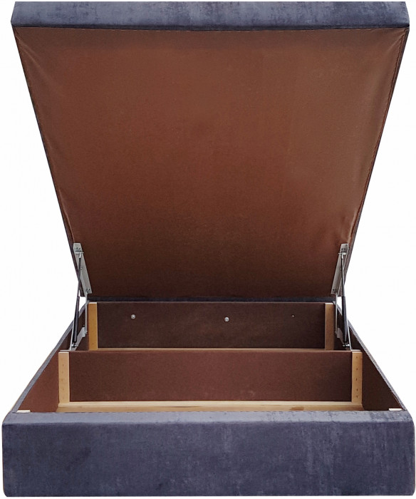 Кровать атланта с матрасом 140*190 велюр коричневый