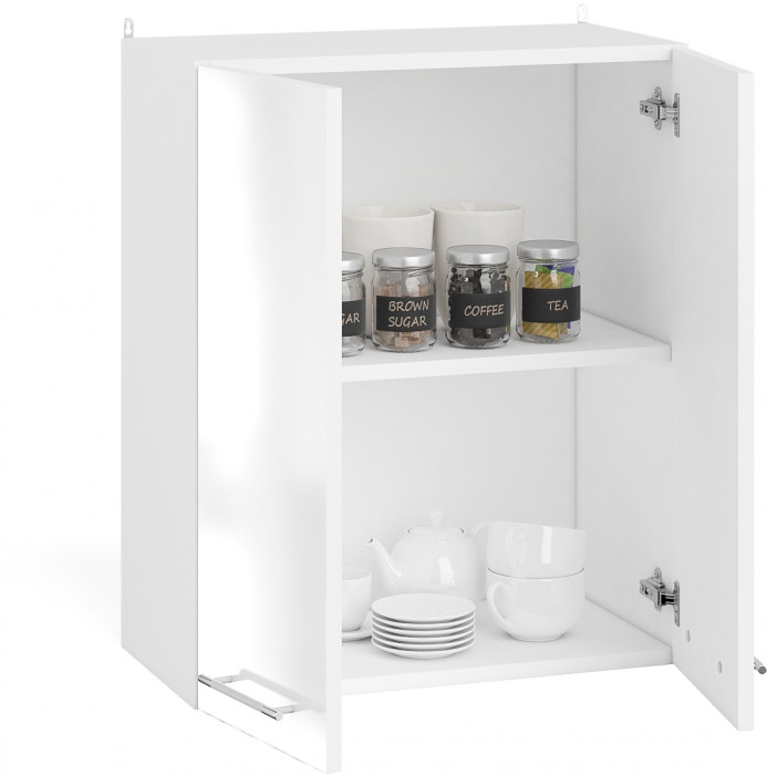 Кухня Мебель--24 ШВ600 Шкаф 60 см., корпус белый/фасад МДФ белый глянец