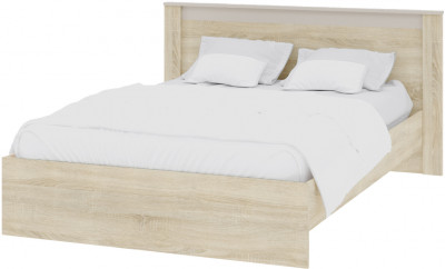 Кровать 140х200 "Адель" с настилом ДСП - Дуб сонома/Кашемир