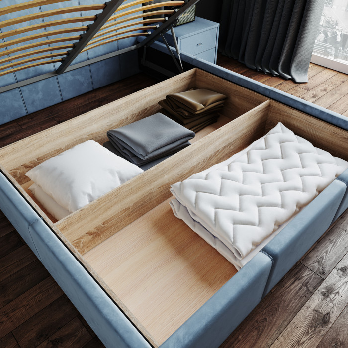 Рио Кровать интерьерная 140 мятный квадрат, ПМ