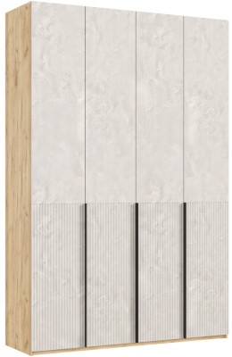 Марвэл Шкаф 4-х створчатый 1600, Дуб крафт/Мальта