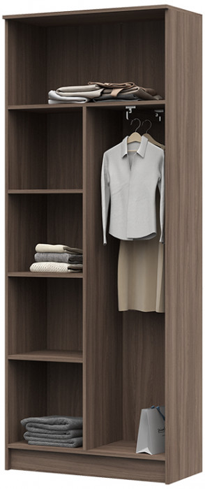 ШК-204 Машенька ЛДСП шкаф комби (800*2020*380) шимо темный/шимо светлый