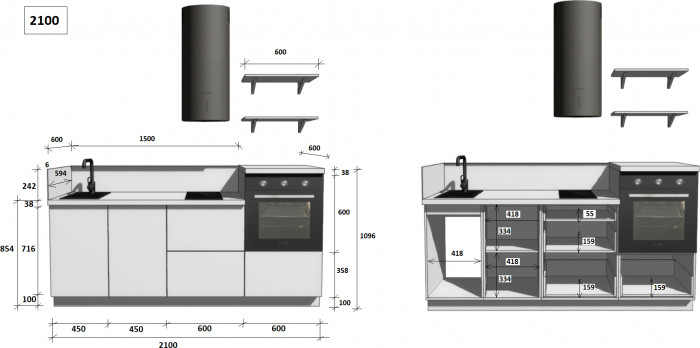 КГ 2100 ПВХ, Магнолия Арника РМ в.6